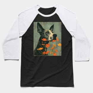 Great Dane Flowers Photo Art Design For Dog Onwer Baseball T-Shirt